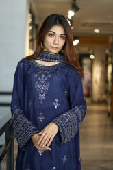 Raad Luxury Embroidered Raw Silk 3 Piece Stitched Suit RD25LEF RA24-678